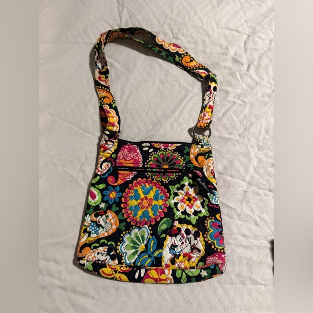 Vera Bradley Disney Parks RETIRED Midnight Mickey Floral Crossbody Bag - Picture 2 of 3